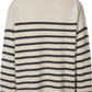 Maglione oversize a righe in lana d’agnello biologica