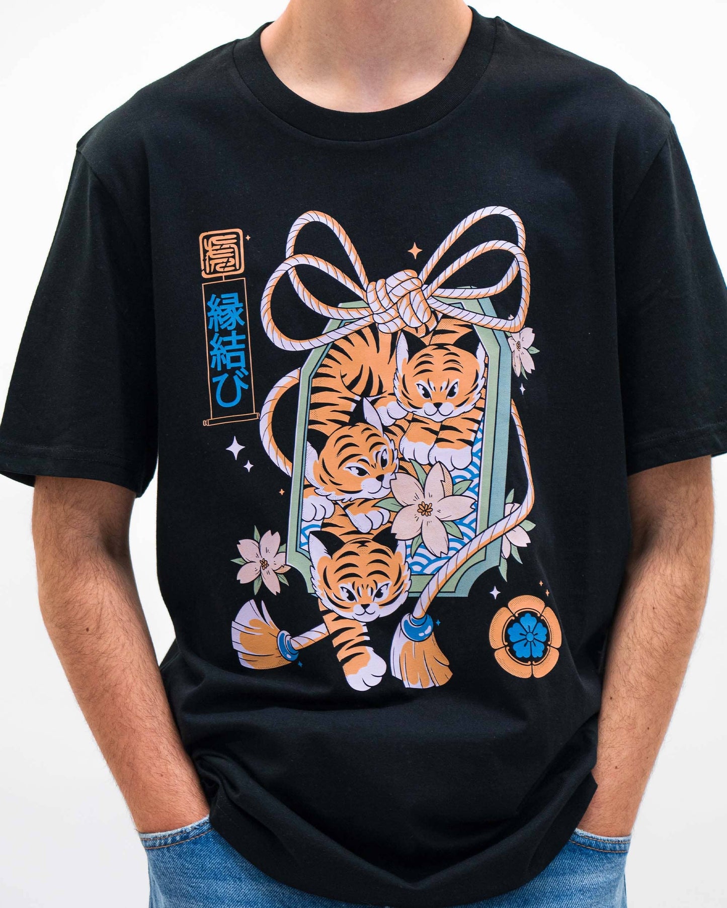 T-shirt unisex Omamori Tigre in cotone biologico