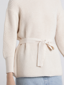 Maglione dolcevita con cintura