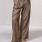 Pantaloni gessati ampi con pinces