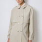 Camicia oversize con spalline e bottoni a pressione