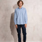 Camicia uomo in cotone misto con colletto button-down
