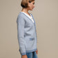 Cardigan in maglia a spina di pesce con bottoni