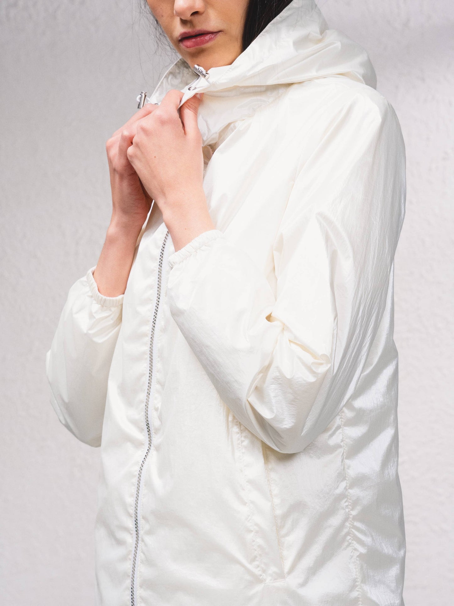 Parka impermeabile reversibile con cappuccio