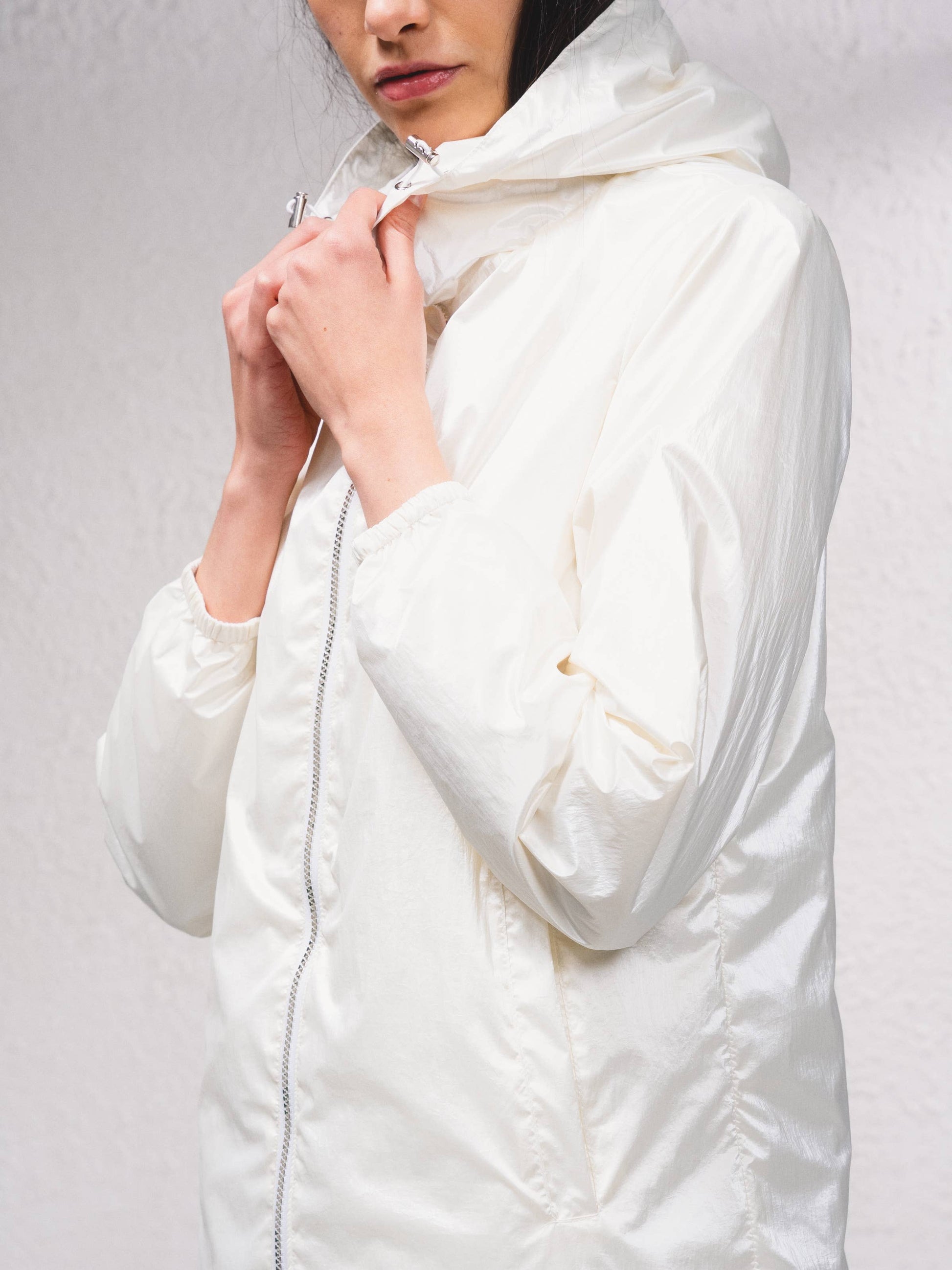 Parka impermeabile reversibile con cappuccio