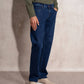 Jeans uomo in denim blu elasticizzato