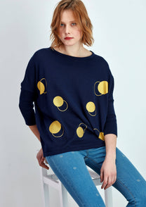 Maglia Ball in cotone con stampa a pois