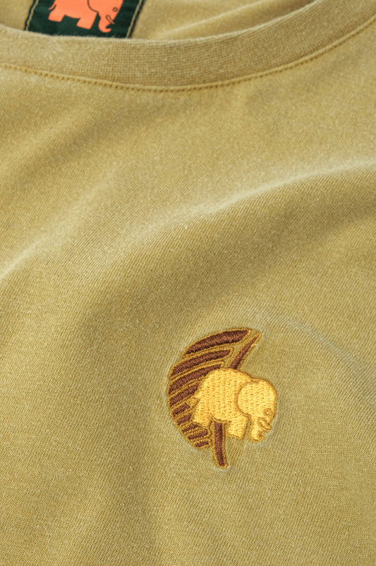 T-shirt pigmentata Datil con stampa palma dorata