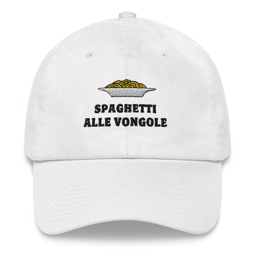 Cappellino baseball ricamato “Spaghetti alle Vongole”