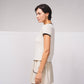 T-shirt bicolor con bordi a contrasto