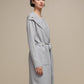 Cappotto cardigan in maglia con cintura e maxi collo