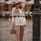 Maglione in maglia a coste con motivo jacquard