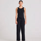 Pantaloni Astrid in popeline di cotone biologico neri