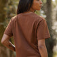 T-shirt boxy riciclata bronzo