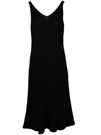 Abito midi in maglia a coste
