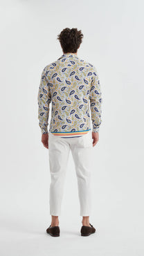 Camicia slim fit elasticizzata con stampa digitale