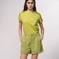 Shorts bermuda a vita alta con bottoni