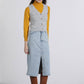 Gonna midi in denim chiaro Ganga
