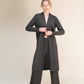 Cardigan lungo aperto in misto cashmere da donna