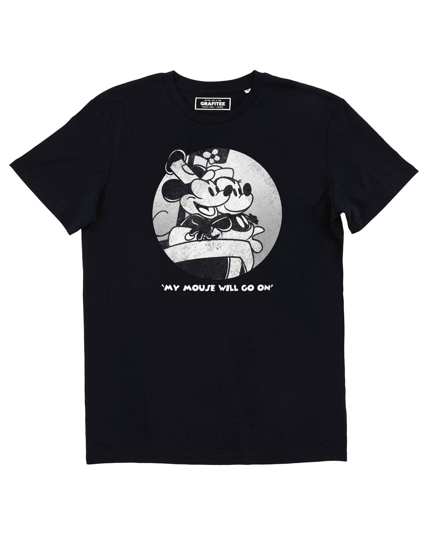 T-shirt unisex in cotone biologico con stampa “My Mouse Will Go On”