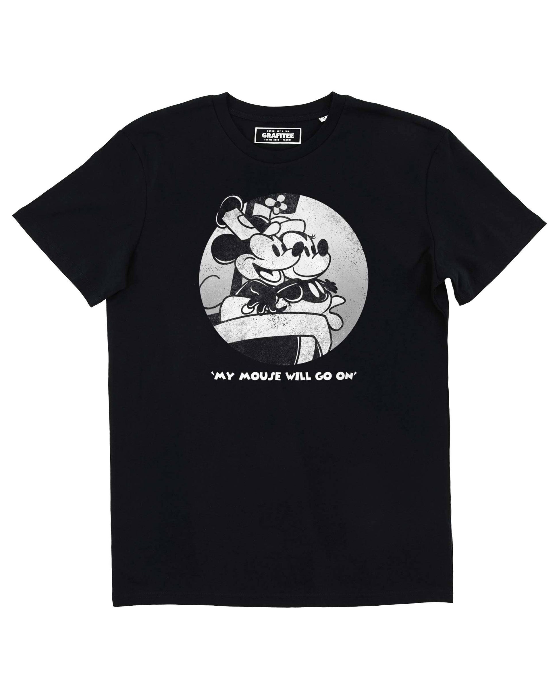 T-shirt unisex in cotone biologico con stampa “My Mouse Will Go On”