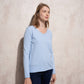Maglia basic in viscosa con scollo a V