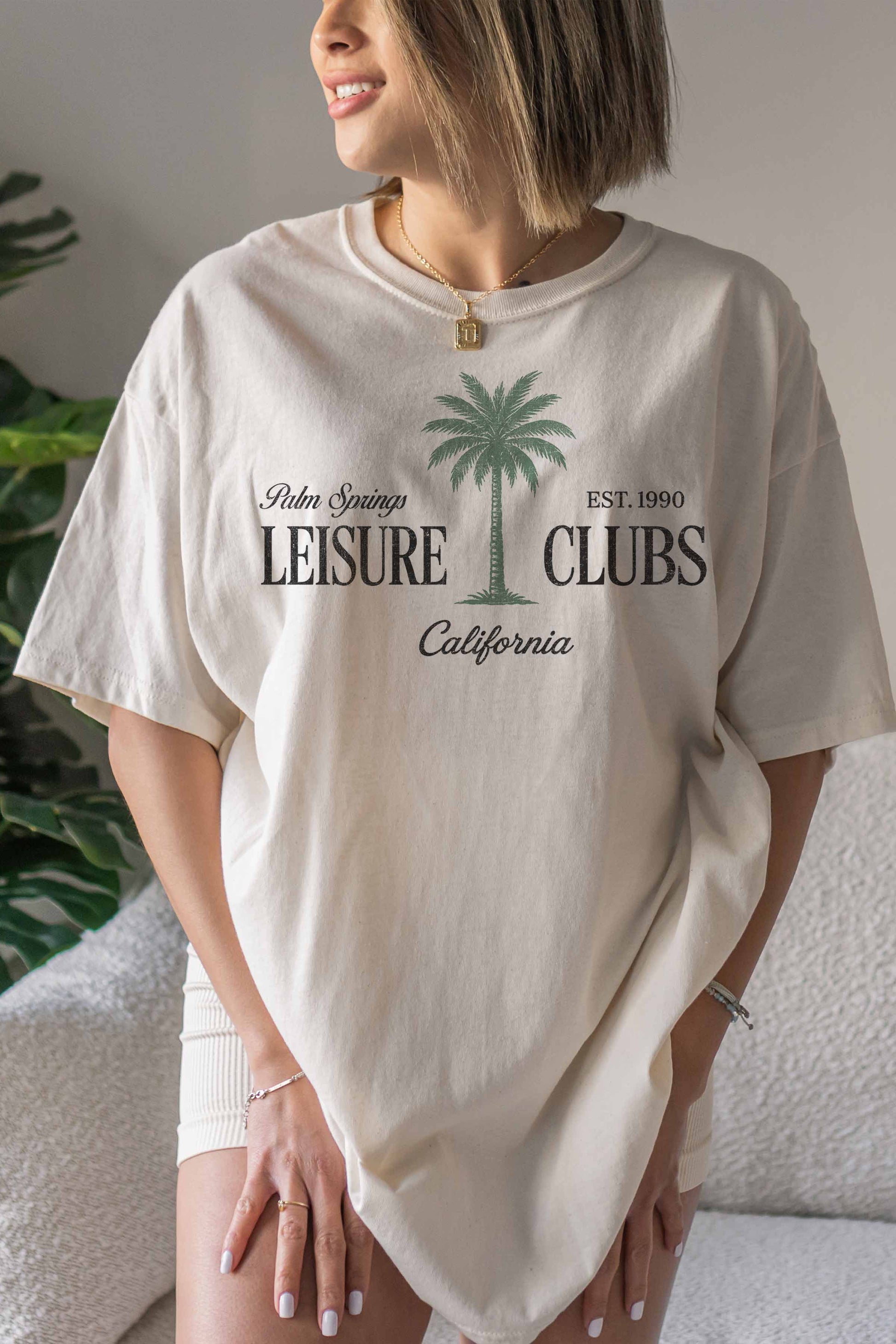 T-shirt oversize grafica Leisure Clubs