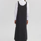 Abito gilet lungo con spalline arricciate