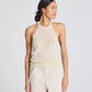 Top in maglia Lulu in cotone biologico ecrù