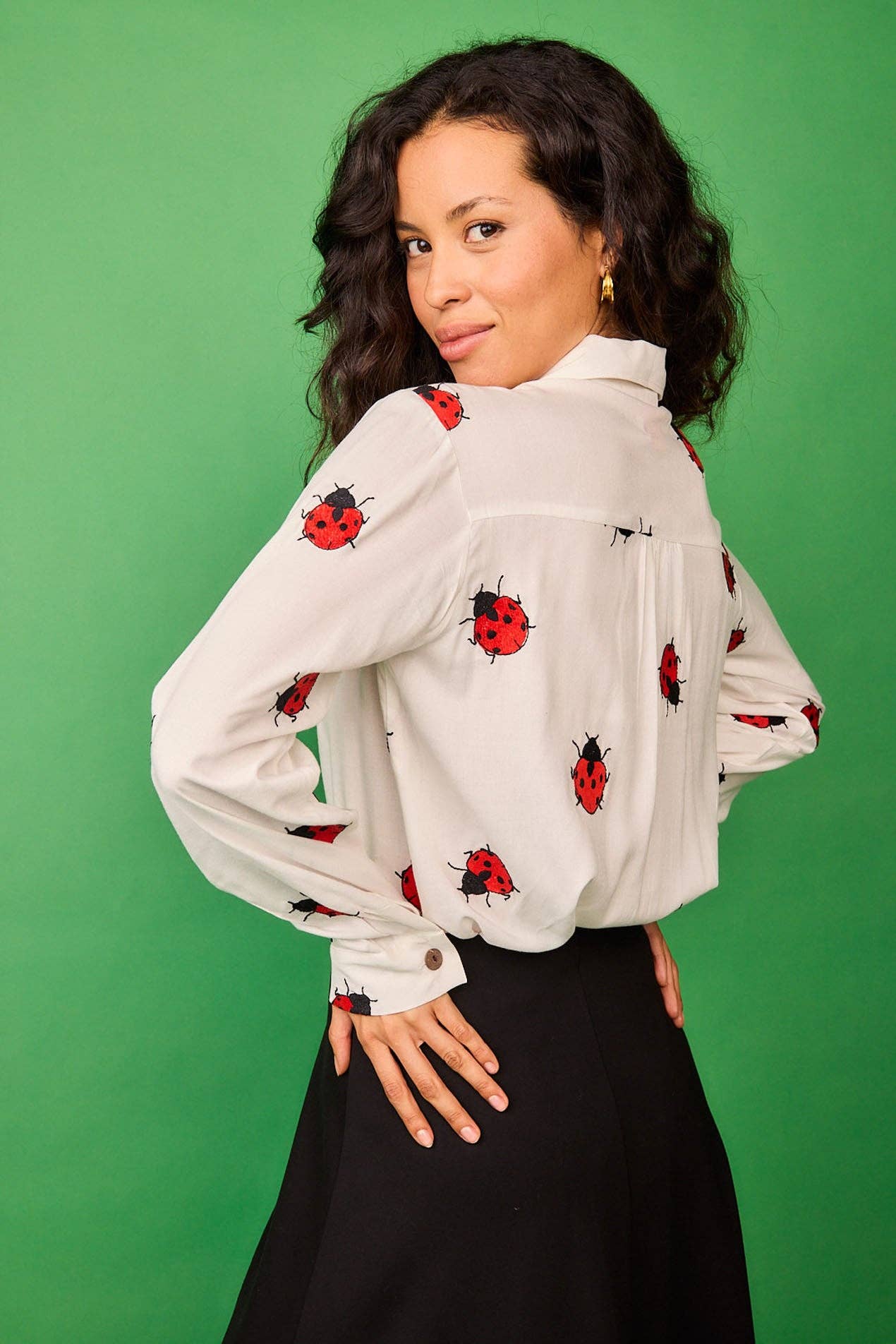 Camicia Bellota con stampa coccinelle