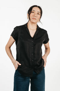 Camicia Innes nera a maniche corte