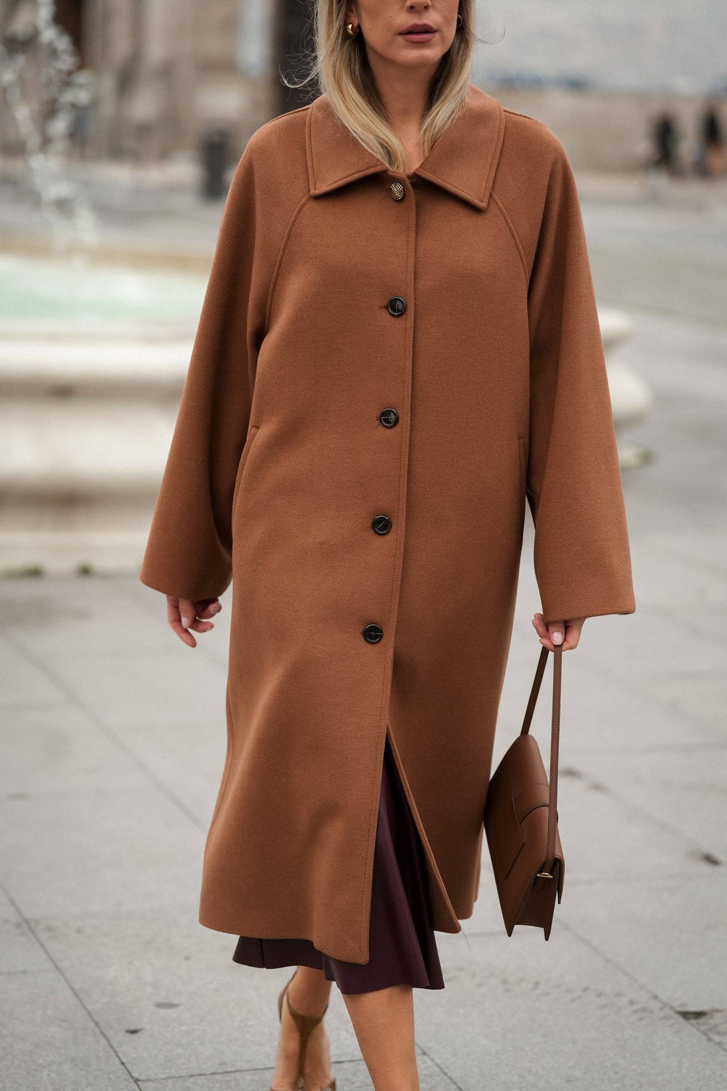 Cappotto lungo dritto elegante