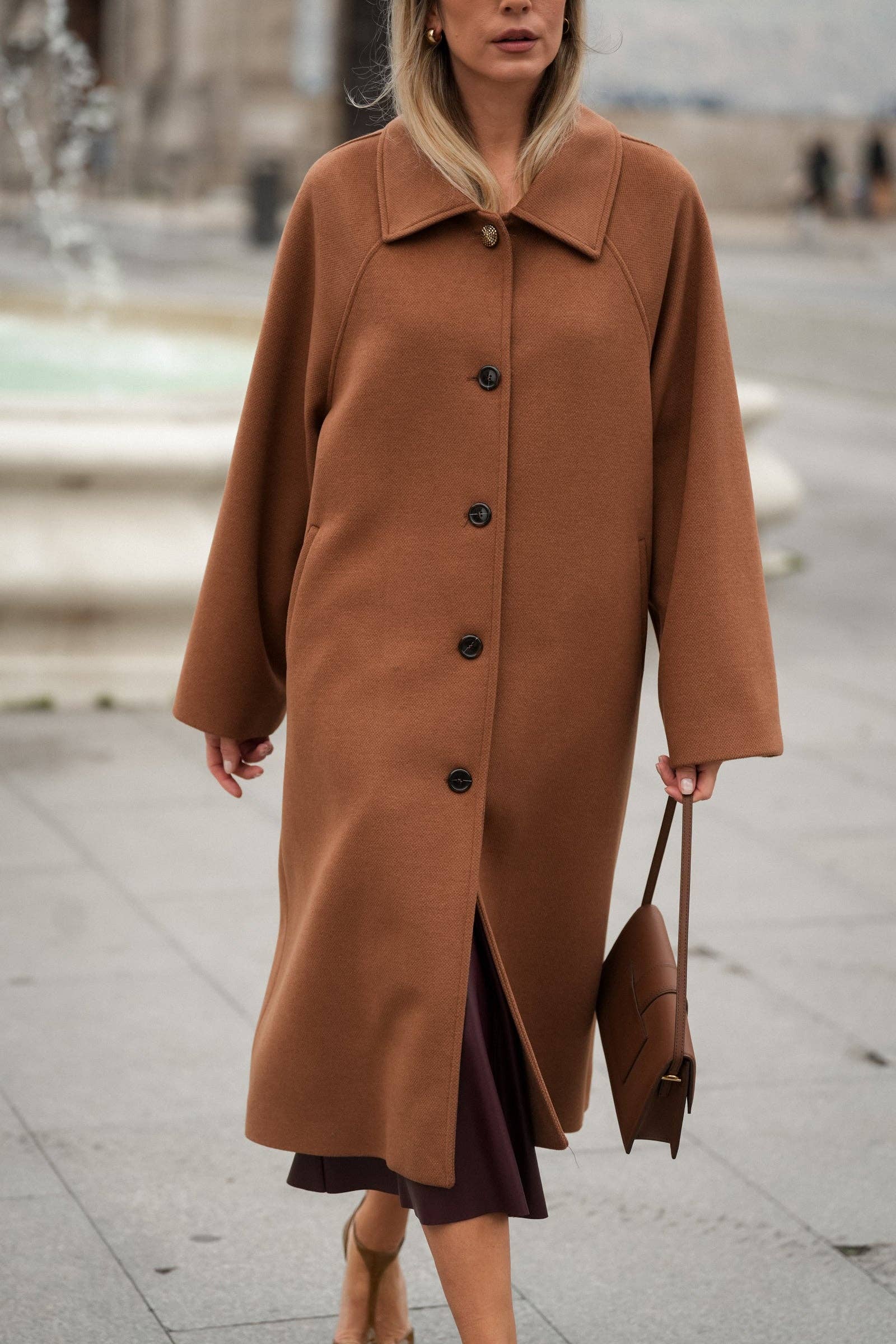 Cappotto lungo dritto elegante