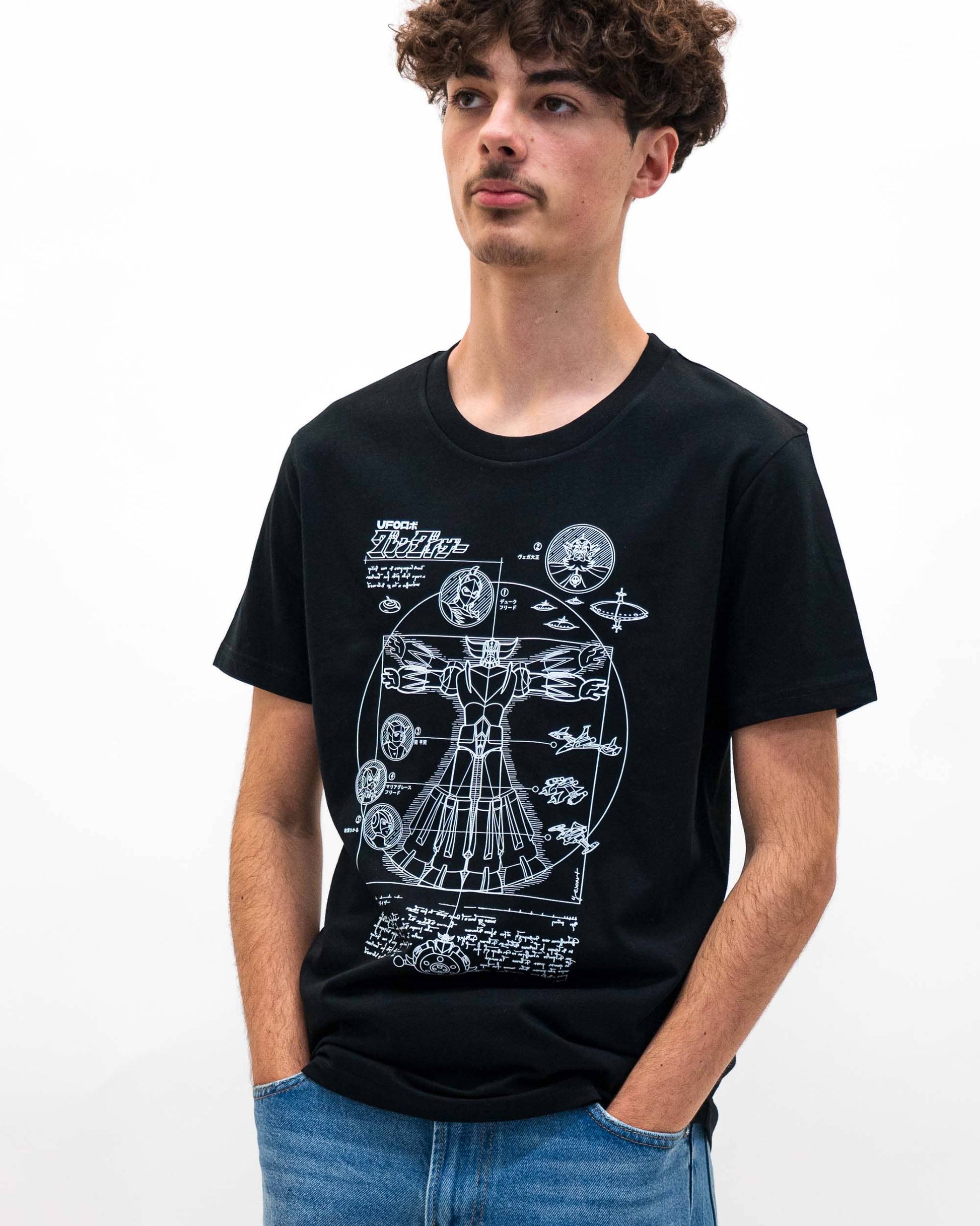 T-shirt grafica Goldorak in cotone biologico