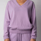 Maglione scollo a V in misto cashmere