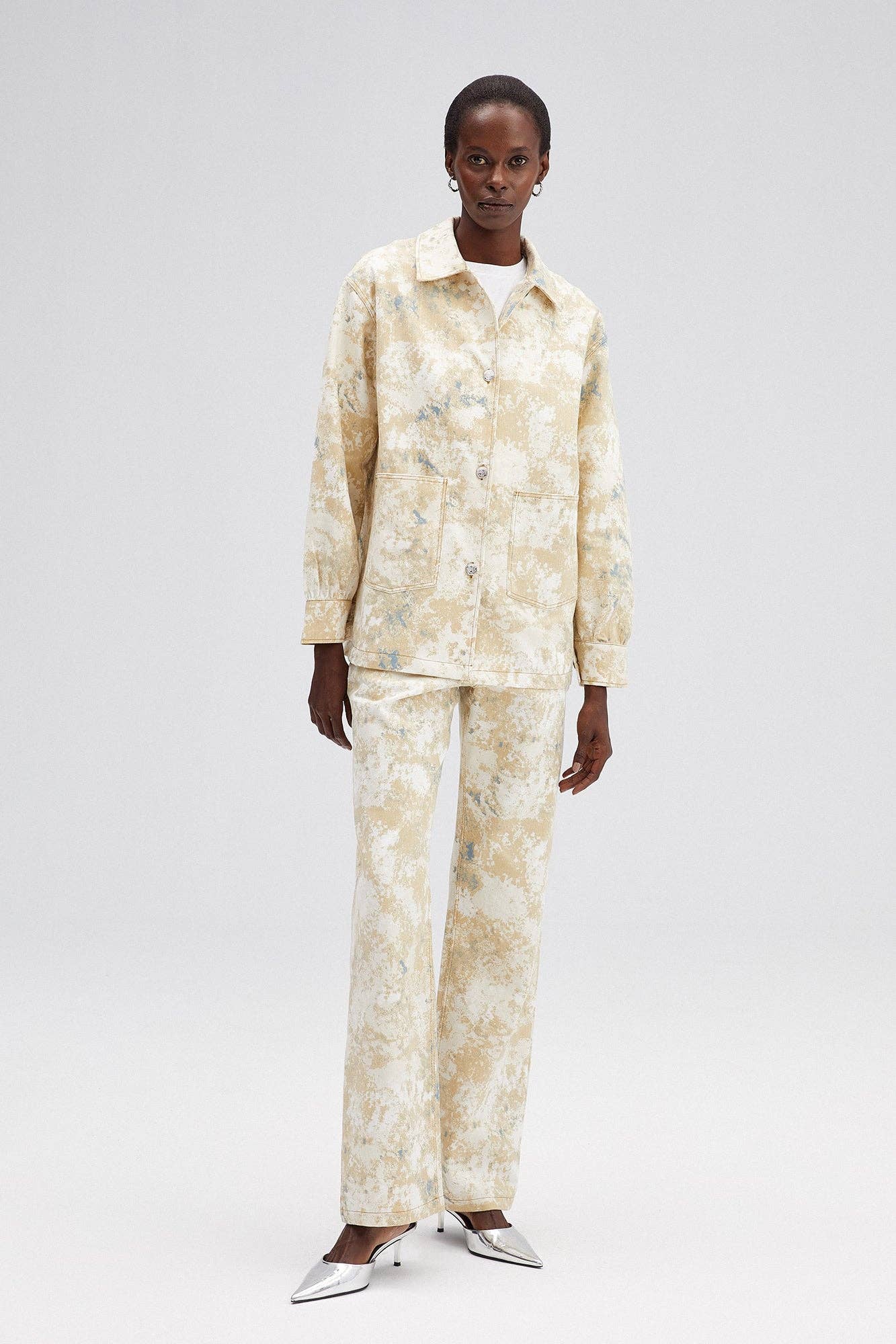 Giacca in cotone tie-dye