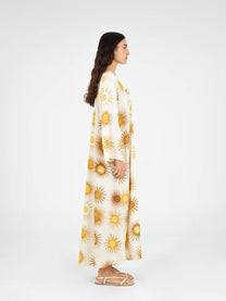 Abito maxi Marisol con stampa sole