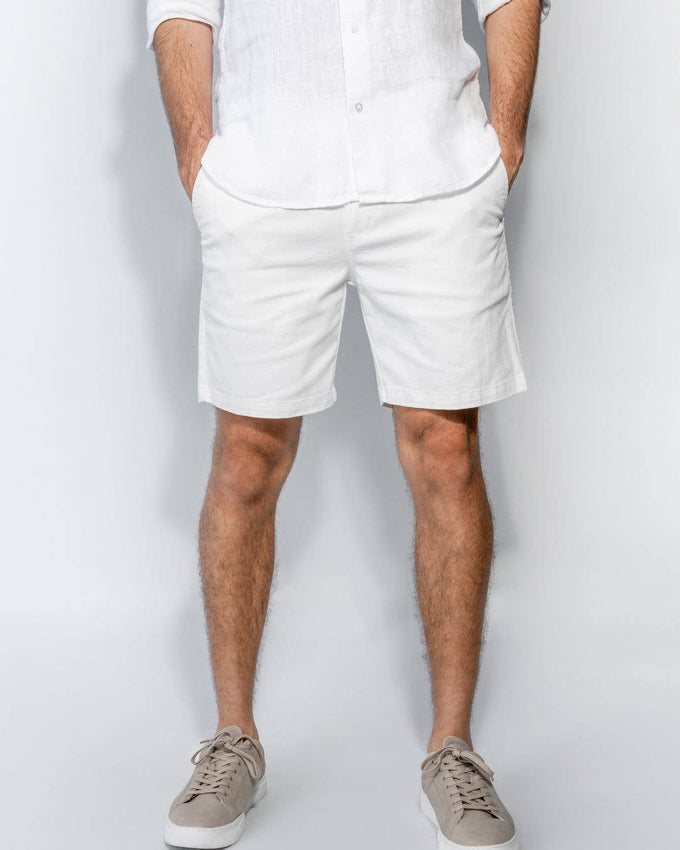 Pantaloncini elasticizzati color avorio