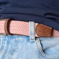 Cintura intrecciata elastica rosa antico