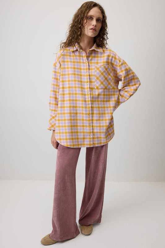 Camicia oversize a quadri stile boscaiolo