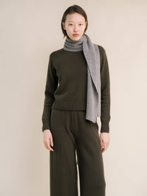 Sciarpa a coste in misto cashmere