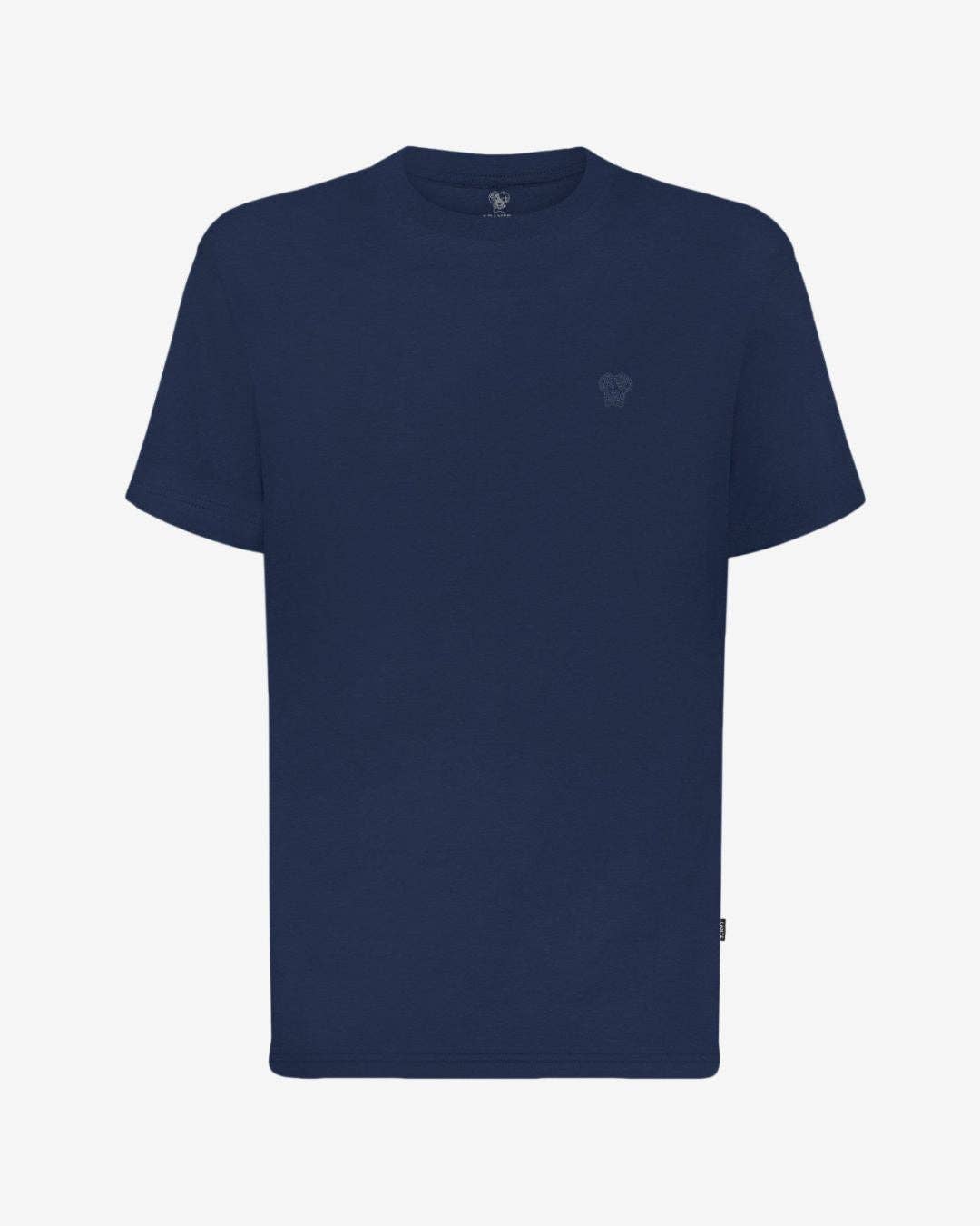 T-shirt antimacchia blu con logo