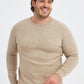 Maglione girocollo effetto cashmere beige taglie forti