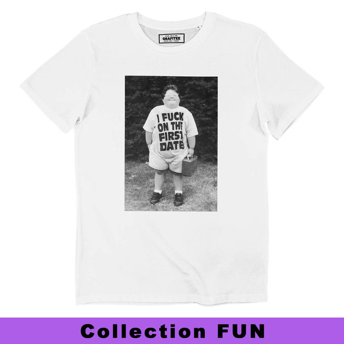 T-shirt vintage unisex con stampa fotografica ironica