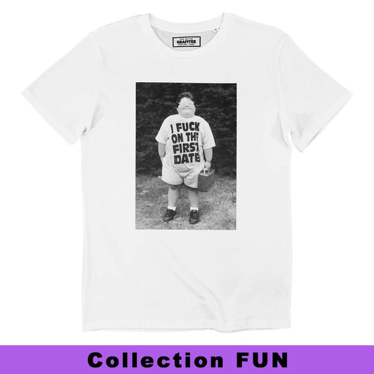 T-shirt vintage unisex con stampa fotografica ironica