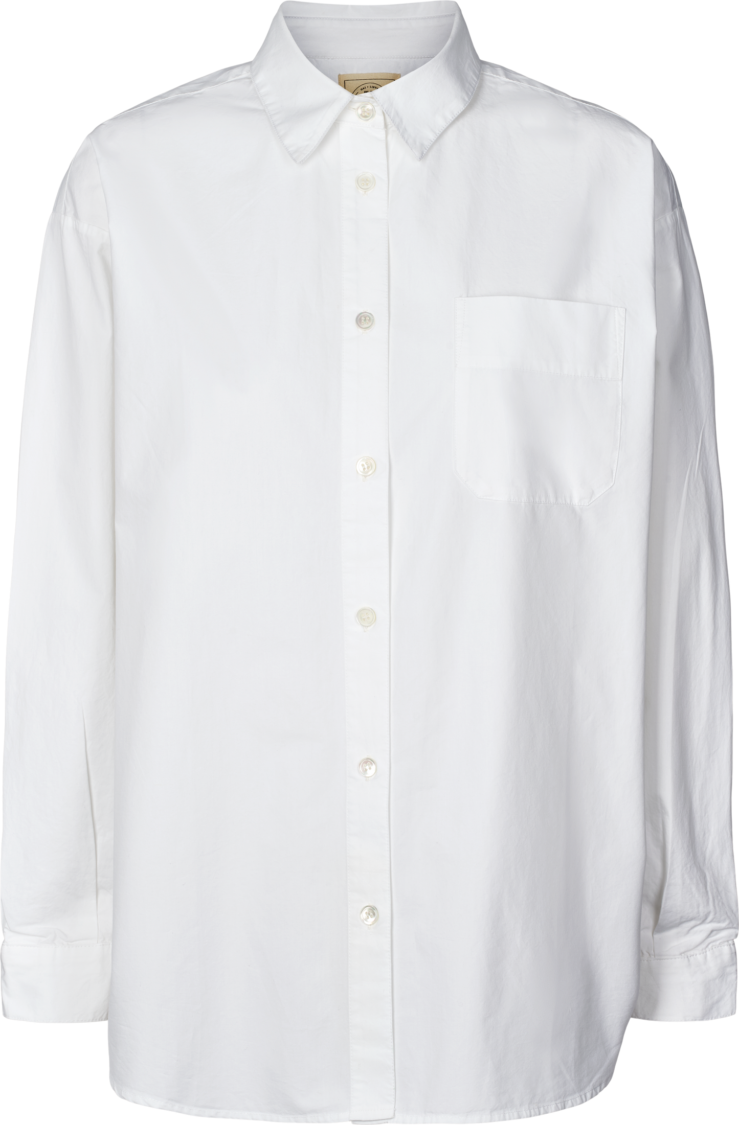 Camicia Astrid in popeline di cotone biologico bianca
