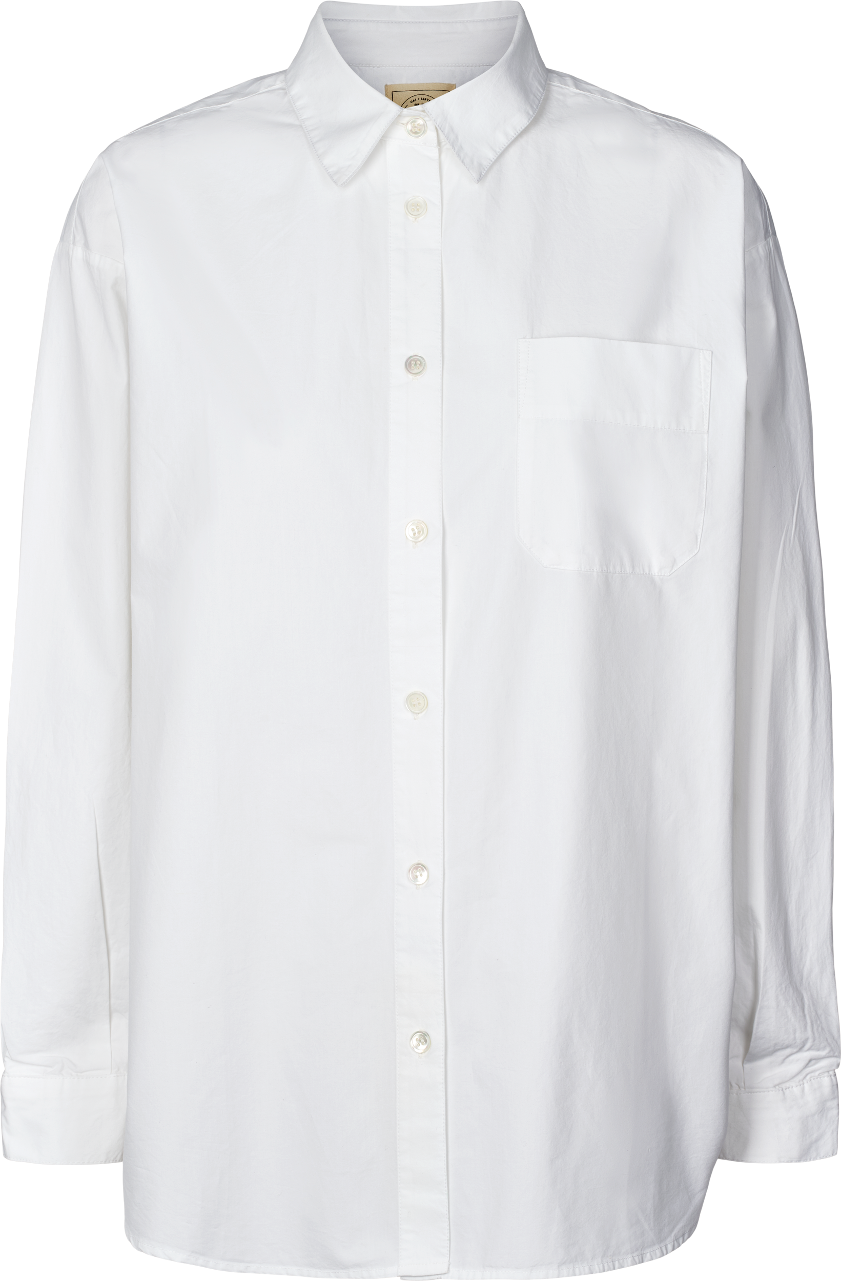 Camicia Astrid in popeline di cotone biologico bianca