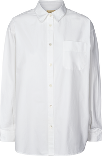Camicia Astrid in popeline di cotone biologico bianca