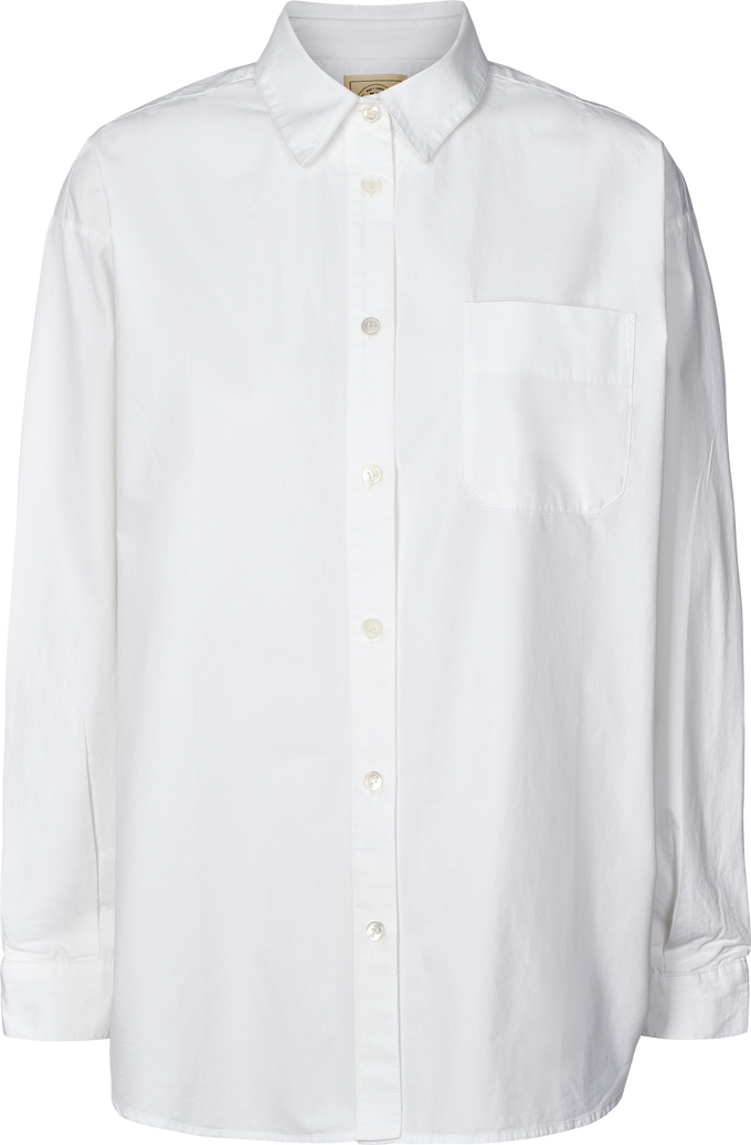 Camicia Astrid in popeline di cotone biologico bianca
