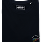 T-shirt nera Rainbow ricamata in cotone biologico